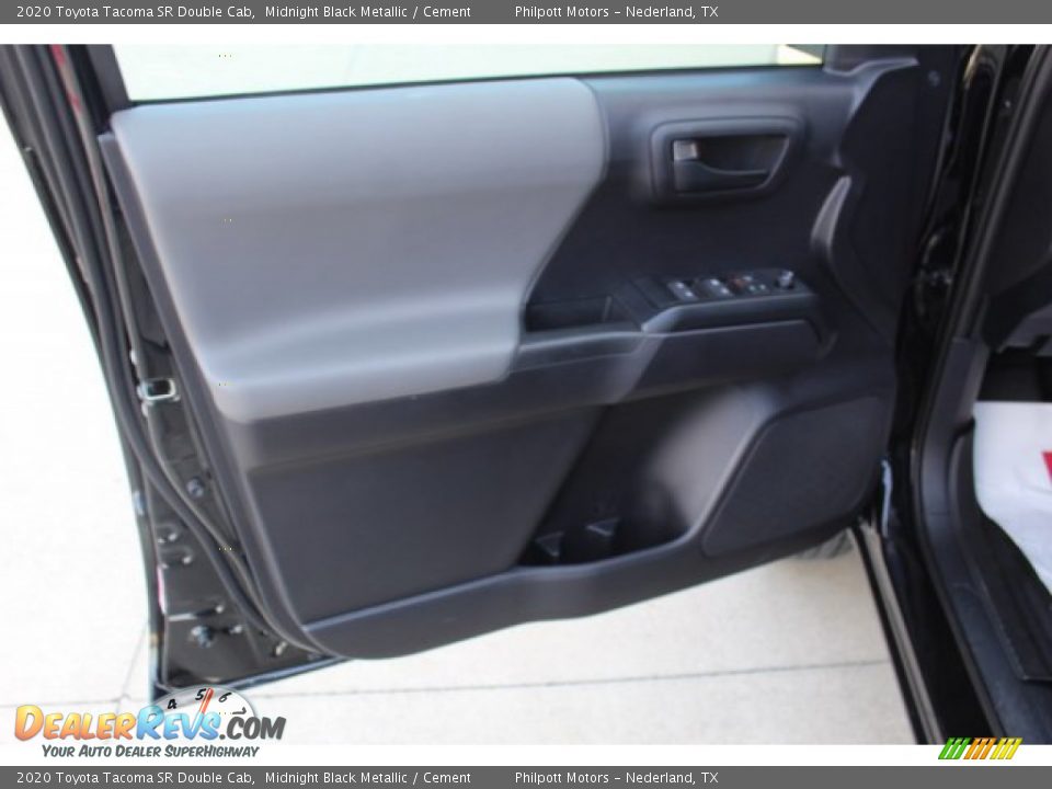 2020 Toyota Tacoma SR Double Cab Midnight Black Metallic / Cement Photo #9