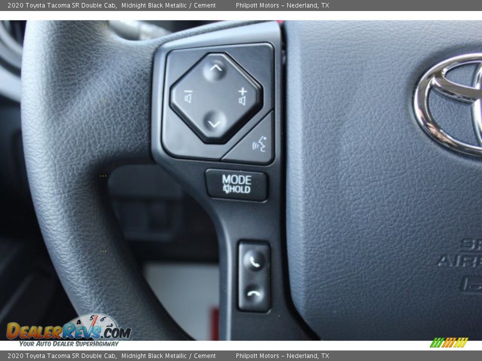 2020 Toyota Tacoma SR Double Cab Midnight Black Metallic / Cement Photo #11