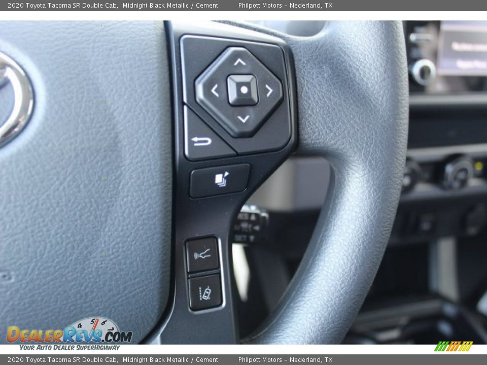 2020 Toyota Tacoma SR Double Cab Midnight Black Metallic / Cement Photo #12