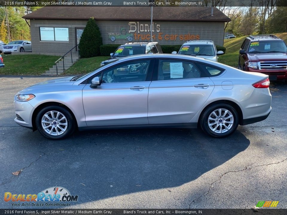 2016 Ford Fusion S Ingot Silver Metallic / Medium Earth Gray Photo #1