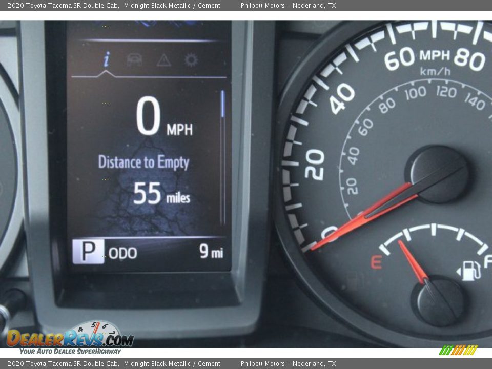 2020 Toyota Tacoma SR Double Cab Midnight Black Metallic / Cement Photo #14