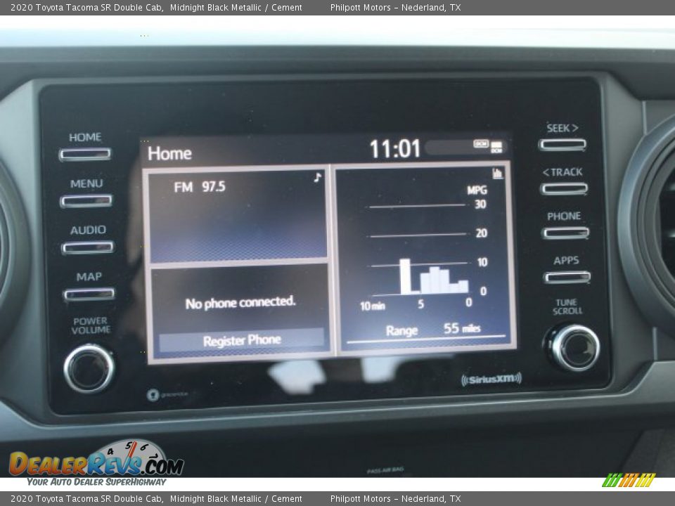 2020 Toyota Tacoma SR Double Cab Midnight Black Metallic / Cement Photo #15