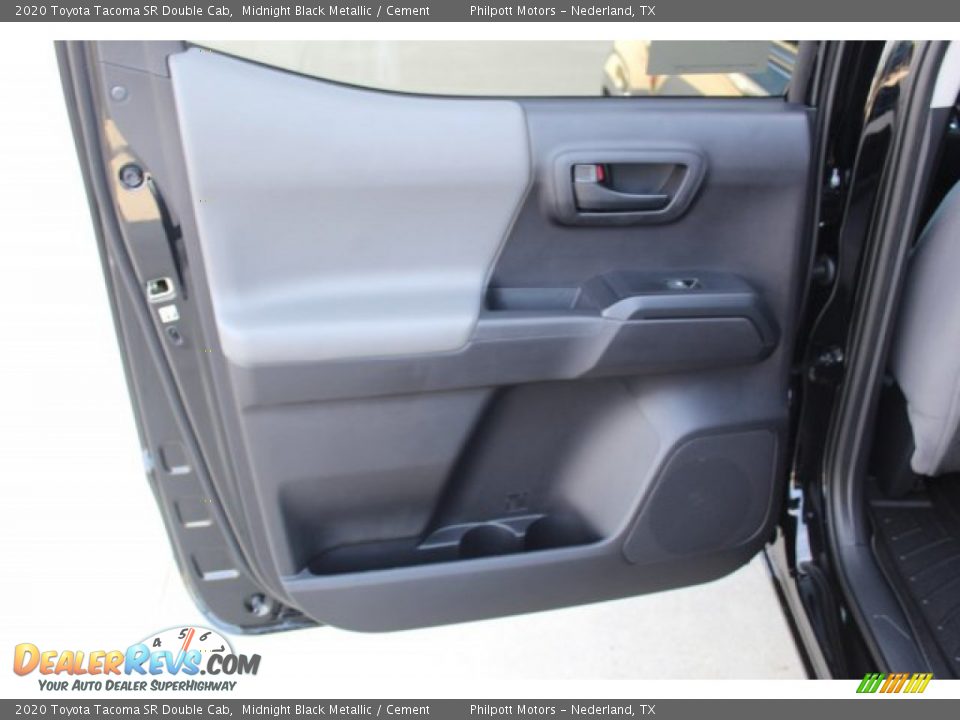 2020 Toyota Tacoma SR Double Cab Midnight Black Metallic / Cement Photo #18