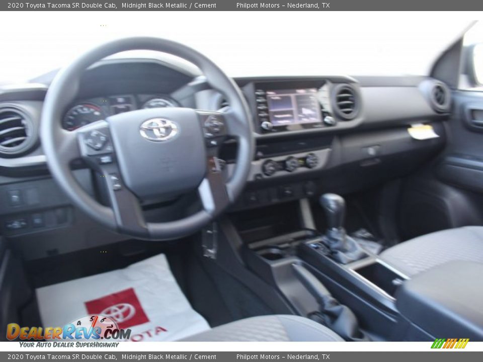 2020 Toyota Tacoma SR Double Cab Midnight Black Metallic / Cement Photo #20
