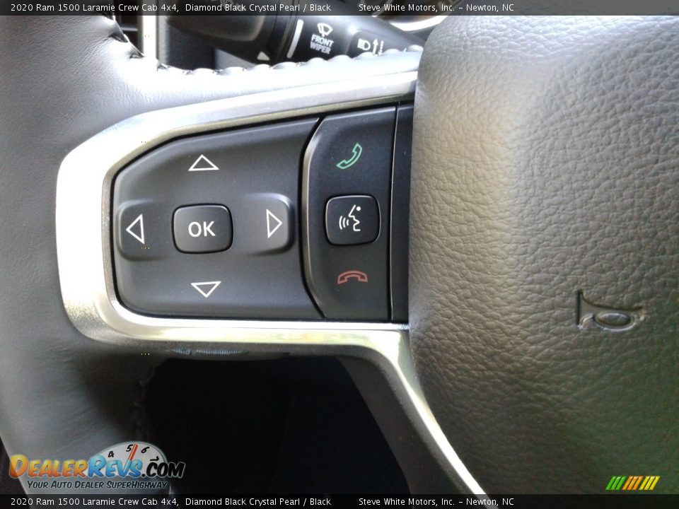 2020 Ram 1500 Laramie Crew Cab 4x4 Diamond Black Crystal Pearl / Black Photo #17