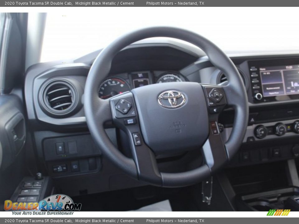 2020 Toyota Tacoma SR Double Cab Midnight Black Metallic / Cement Photo #21