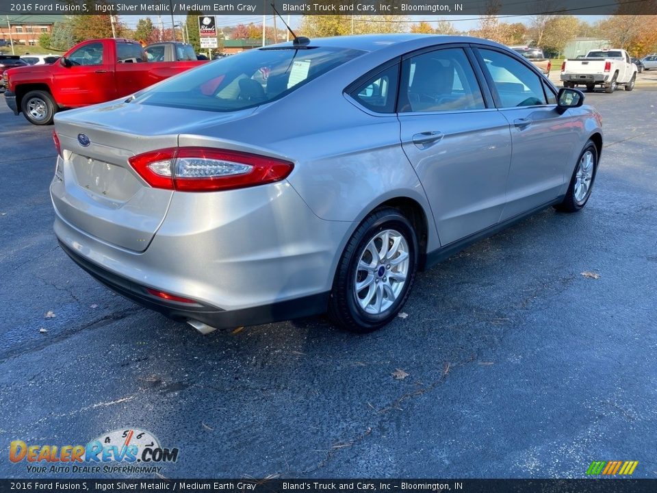 2016 Ford Fusion S Ingot Silver Metallic / Medium Earth Gray Photo #6