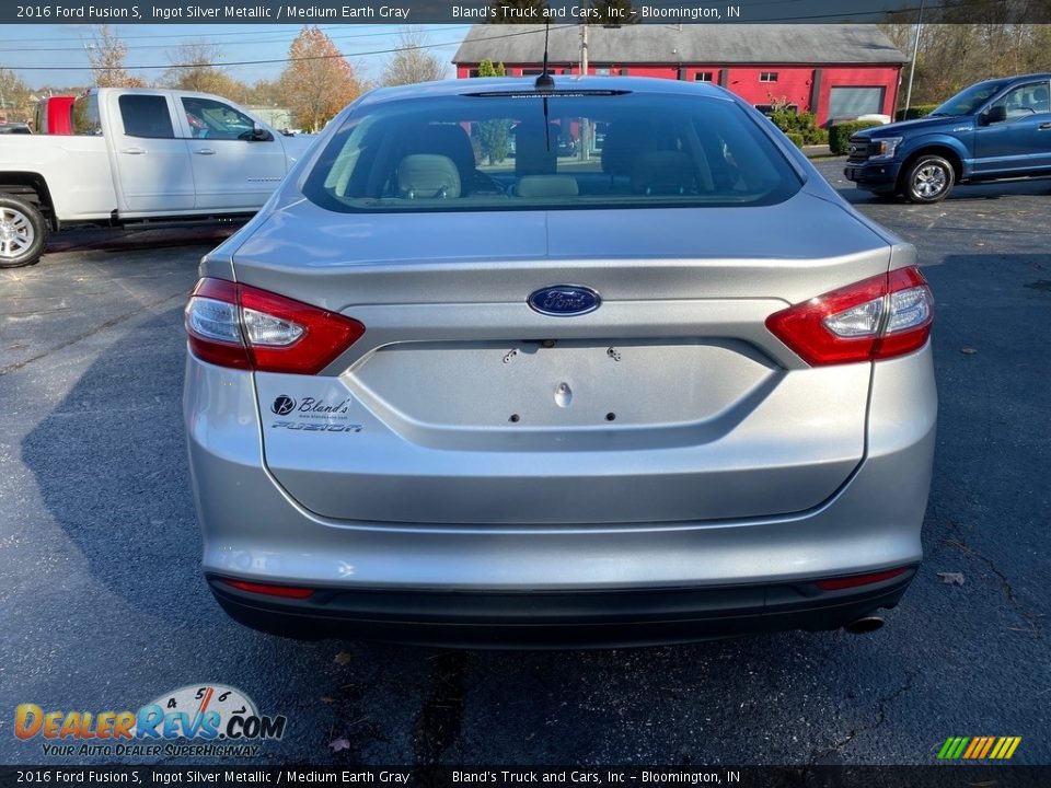 2016 Ford Fusion S Ingot Silver Metallic / Medium Earth Gray Photo #7
