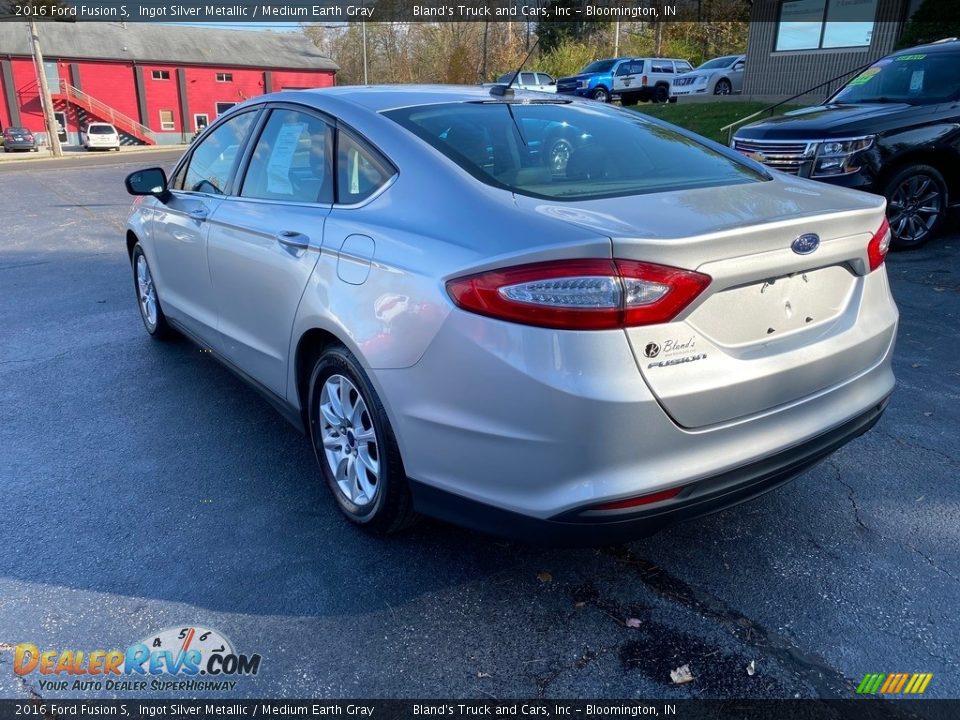 2016 Ford Fusion S Ingot Silver Metallic / Medium Earth Gray Photo #8