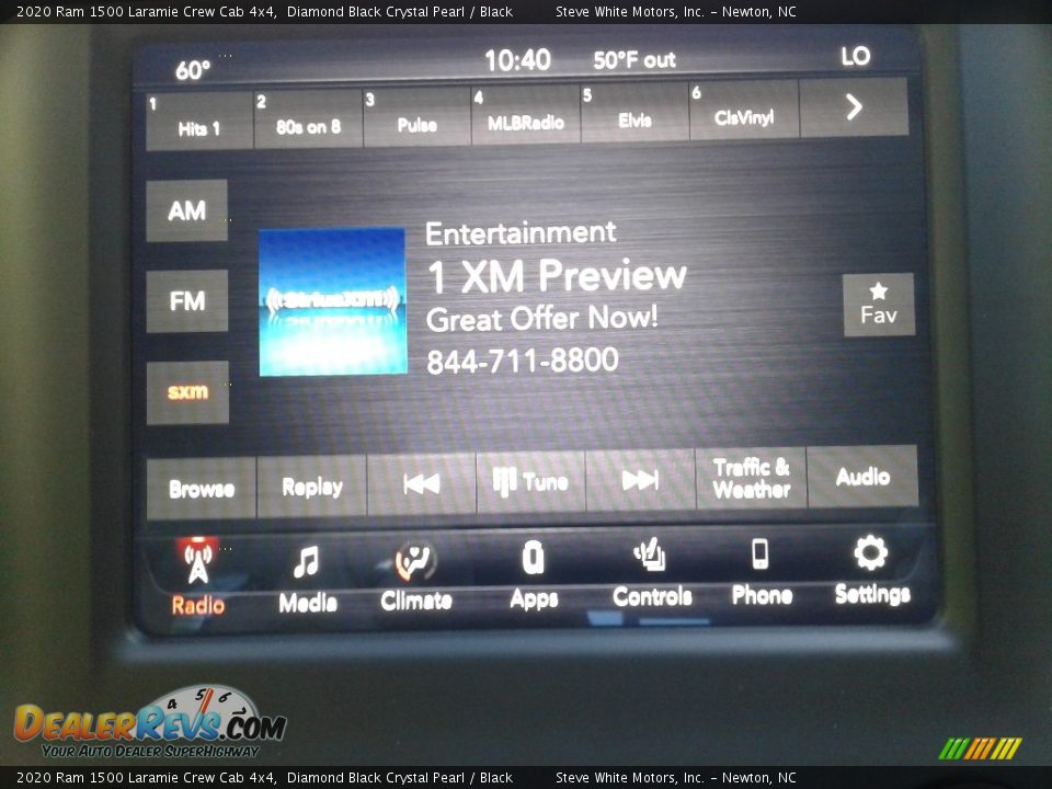 2020 Ram 1500 Laramie Crew Cab 4x4 Diamond Black Crystal Pearl / Black Photo #22