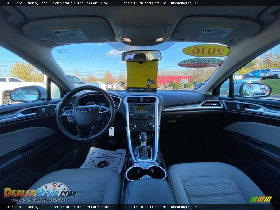2016 Ford Fusion S Ingot Silver Metallic / Medium Earth Gray Photo #15