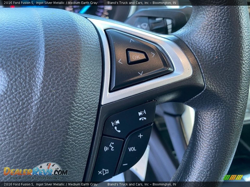 2016 Ford Fusion S Ingot Silver Metallic / Medium Earth Gray Photo #19