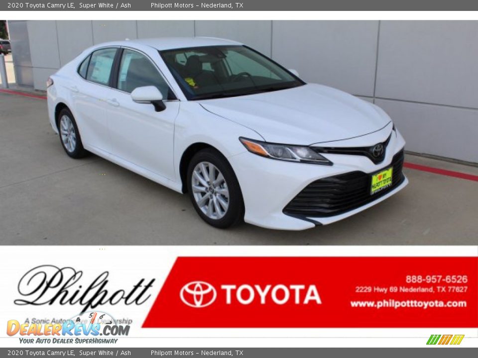 2020 Toyota Camry LE Super White / Ash Photo #1