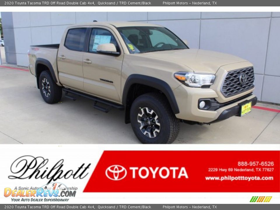 2020 Toyota Tacoma TRD Off Road Double Cab 4x4 Quicksand / TRD Cement/Black Photo #1