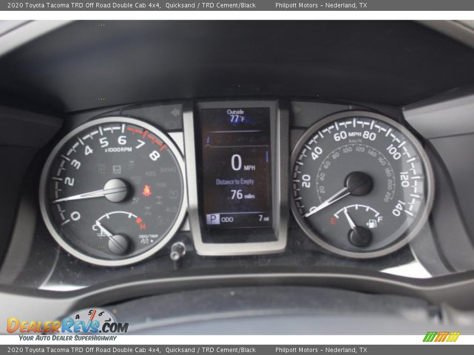 2020 Toyota Tacoma TRD Off Road Double Cab 4x4 Gauges Photo #14