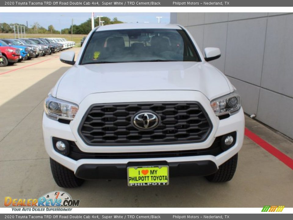2020 Toyota Tacoma TRD Off Road Double Cab 4x4 Super White / TRD Cement/Black Photo #3