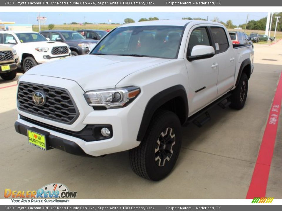 2020 Toyota Tacoma TRD Off Road Double Cab 4x4 Super White / TRD Cement/Black Photo #4
