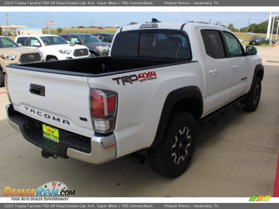 2020 Toyota Tacoma TRD Off Road Double Cab 4x4 Super White / TRD Cement/Black Photo #8