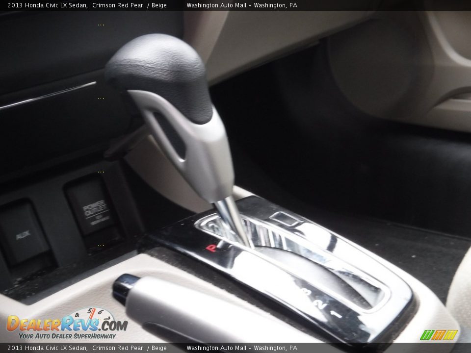 2013 Honda Civic LX Sedan Crimson Red Pearl / Beige Photo #13