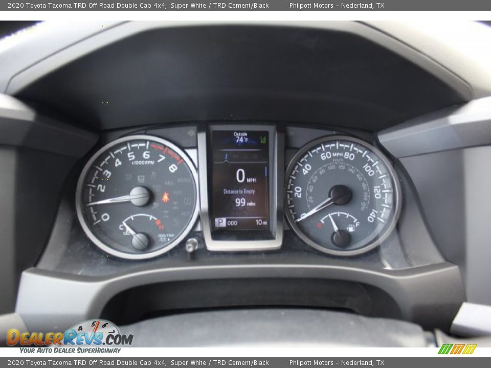 2020 Toyota Tacoma TRD Off Road Double Cab 4x4 Super White / TRD Cement/Black Photo #14