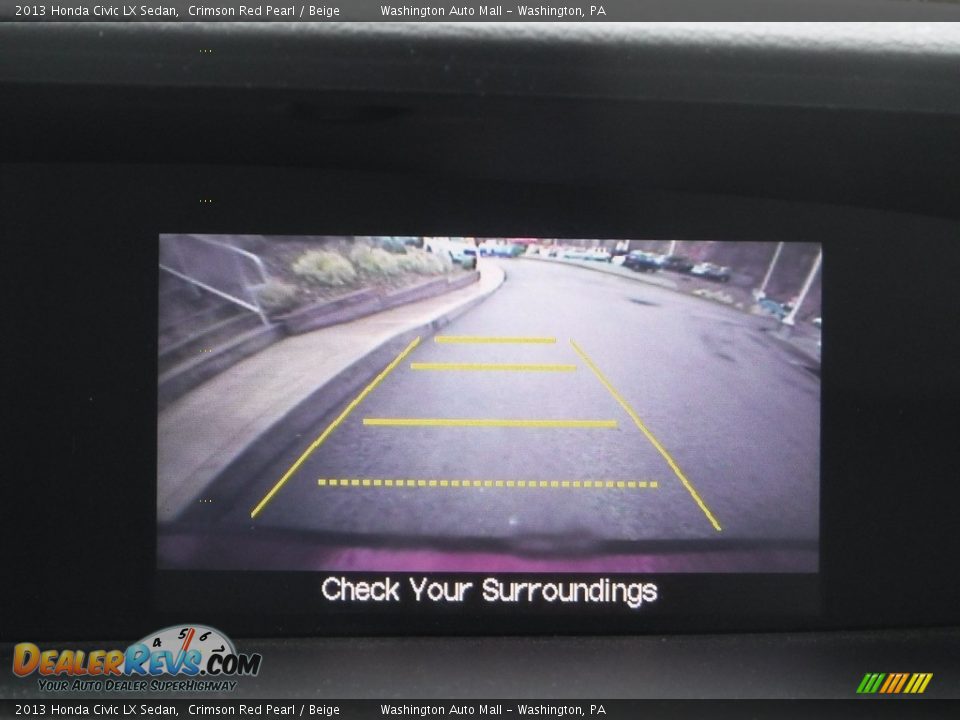 2013 Honda Civic LX Sedan Crimson Red Pearl / Beige Photo #15