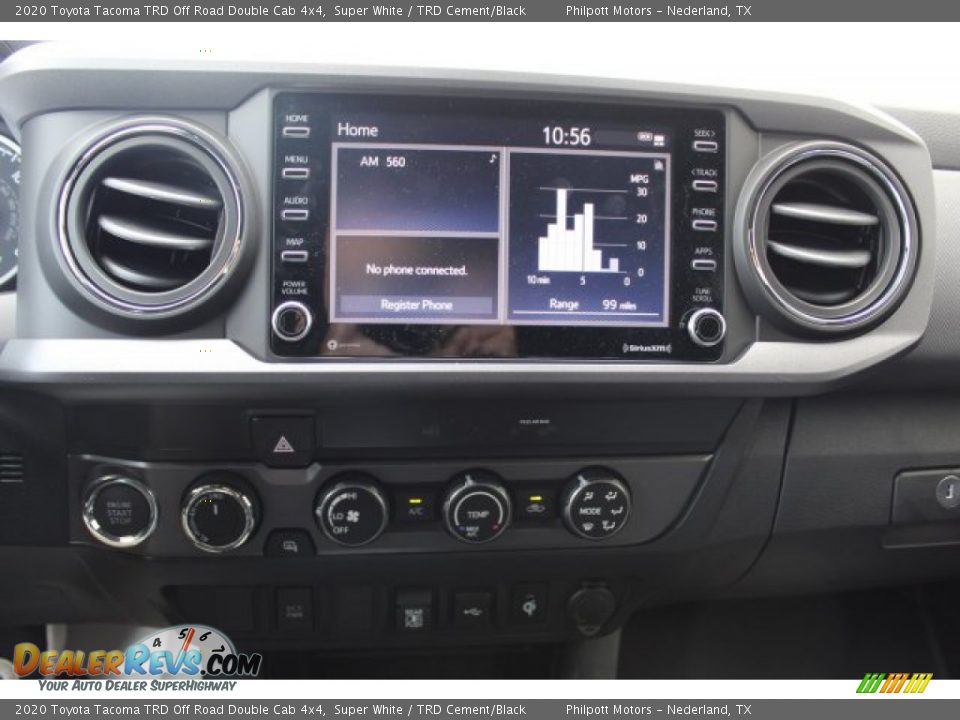 2020 Toyota Tacoma TRD Off Road Double Cab 4x4 Super White / TRD Cement/Black Photo #17