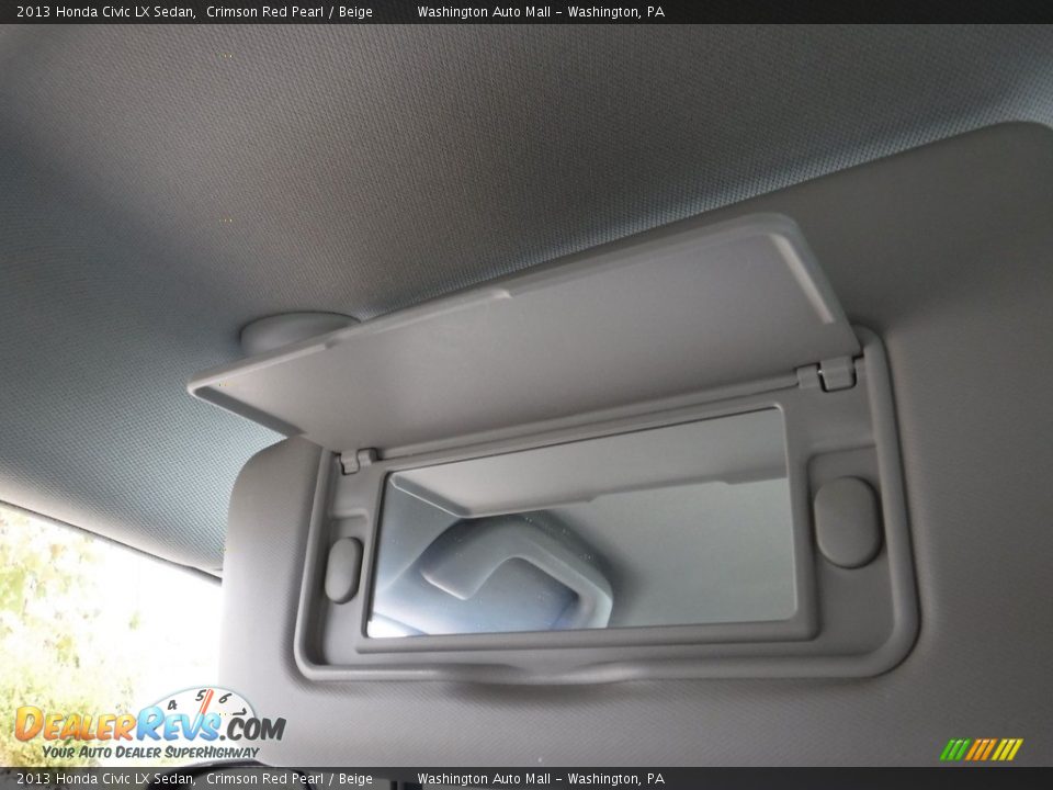2013 Honda Civic LX Sedan Crimson Red Pearl / Beige Photo #20