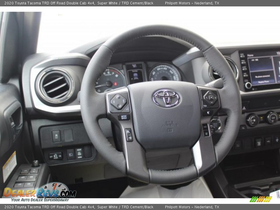 2020 Toyota Tacoma TRD Off Road Double Cab 4x4 Super White / TRD Cement/Black Photo #23