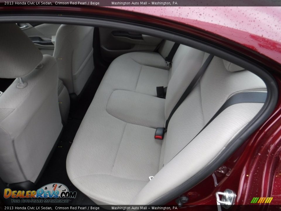 2013 Honda Civic LX Sedan Crimson Red Pearl / Beige Photo #21