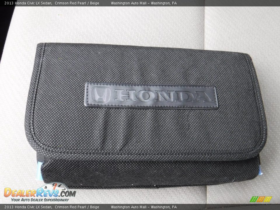 2013 Honda Civic LX Sedan Crimson Red Pearl / Beige Photo #23