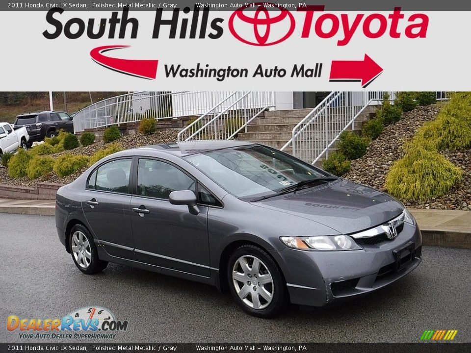 2011 Honda Civic LX Sedan Polished Metal Metallic / Gray Photo #1