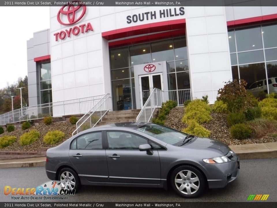 2011 Honda Civic LX Sedan Polished Metal Metallic / Gray Photo #2