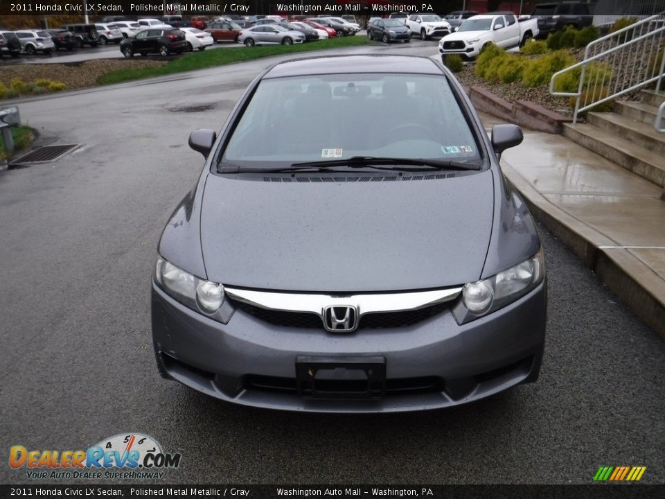 2011 Honda Civic LX Sedan Polished Metal Metallic / Gray Photo #4