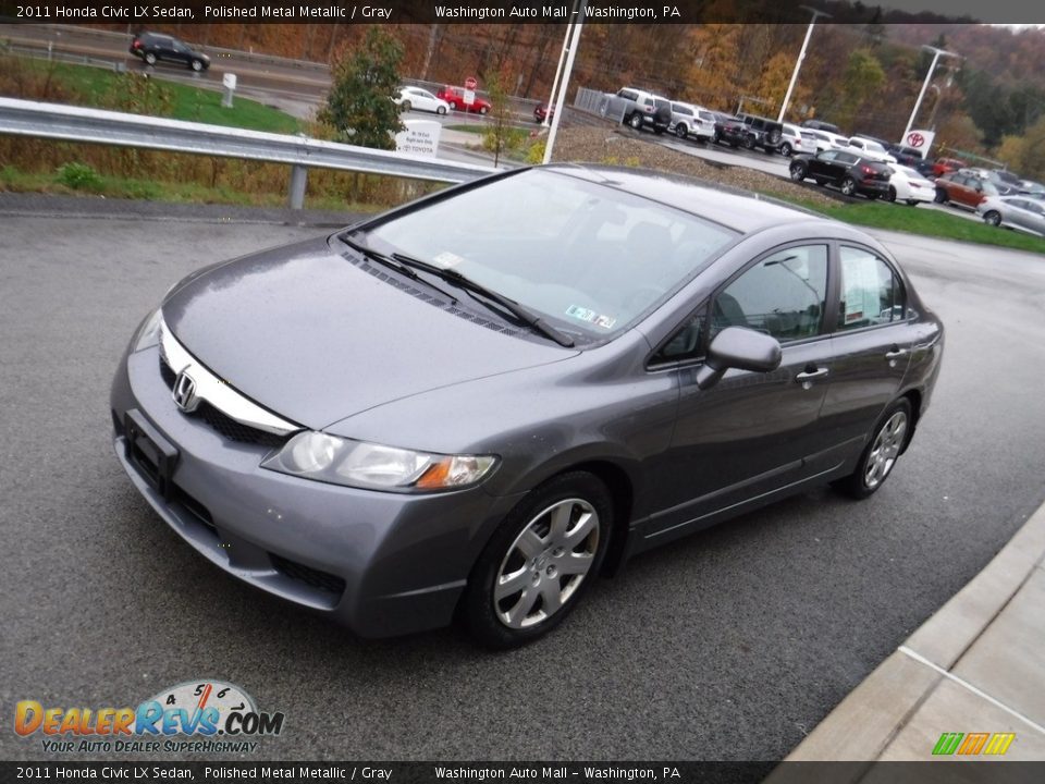 2011 Honda Civic LX Sedan Polished Metal Metallic / Gray Photo #5