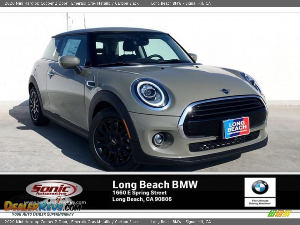 2020 Mini Hardtop Cooper 2 Door Emerald Gray Metallic / Carbon Black Photo #1