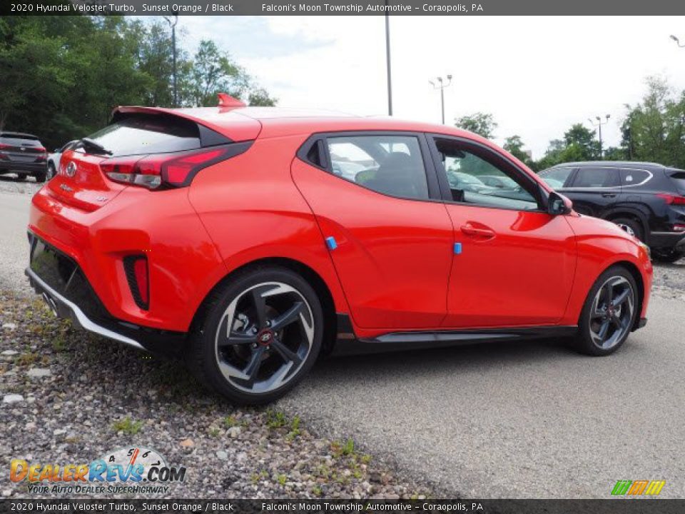 2020 Hyundai Veloster Turbo Sunset Orange / Black Photo #3