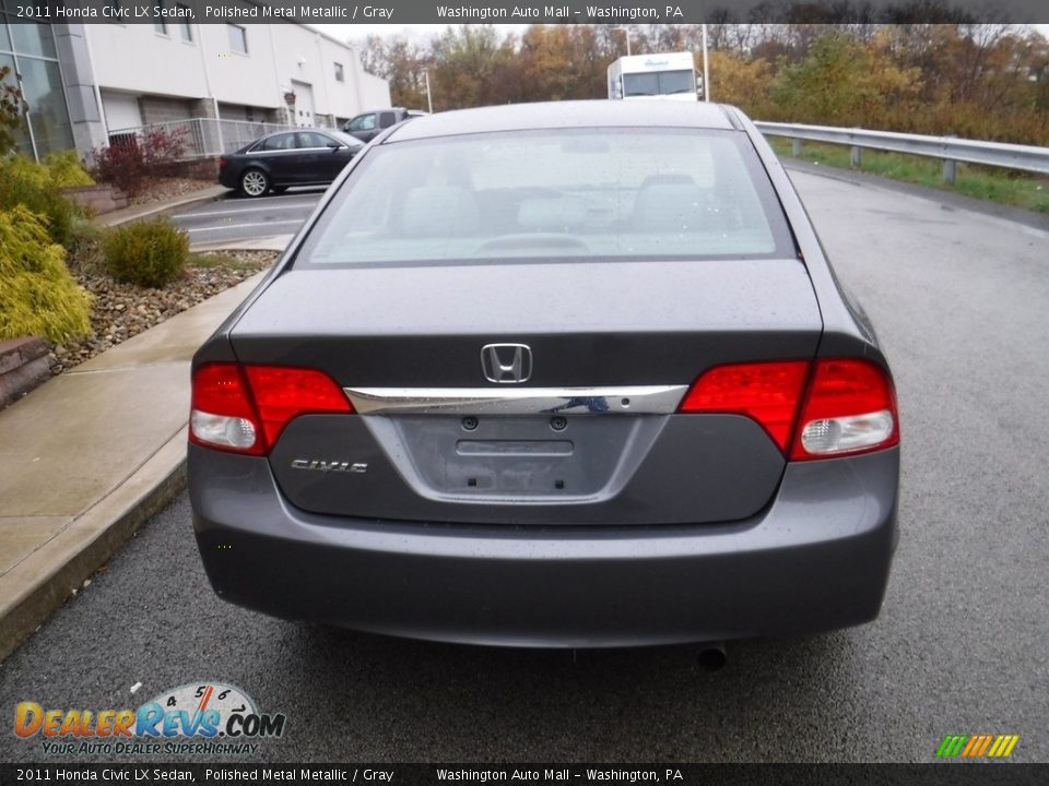 2011 Honda Civic LX Sedan Polished Metal Metallic / Gray Photo #8