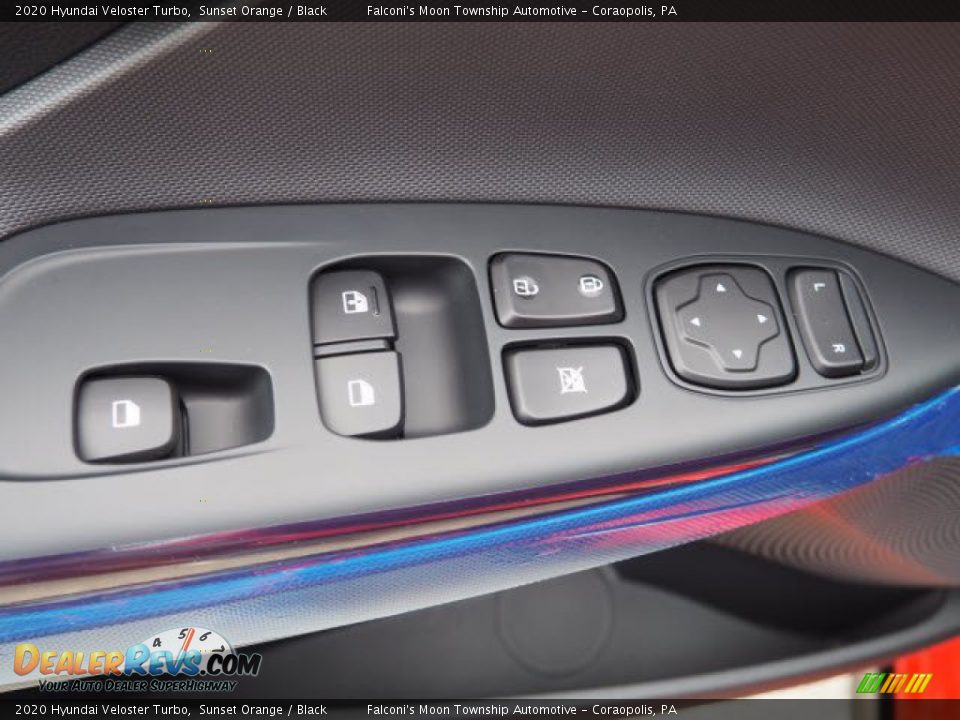 2020 Hyundai Veloster Turbo Sunset Orange / Black Photo #7