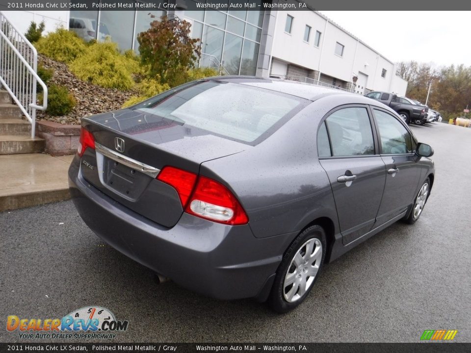 2011 Honda Civic LX Sedan Polished Metal Metallic / Gray Photo #9