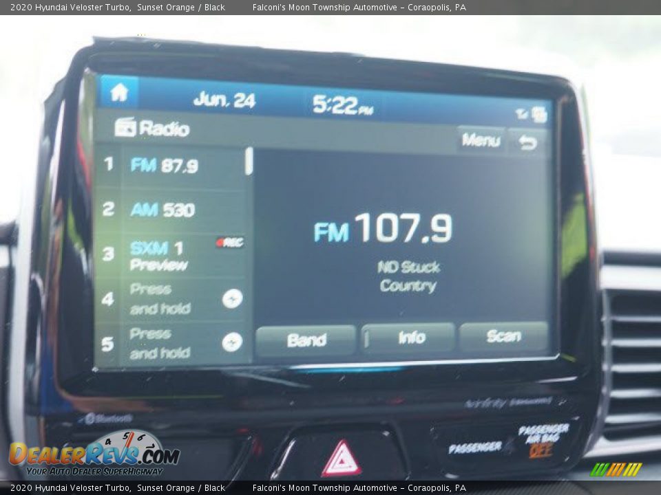 2020 Hyundai Veloster Turbo Sunset Orange / Black Photo #8