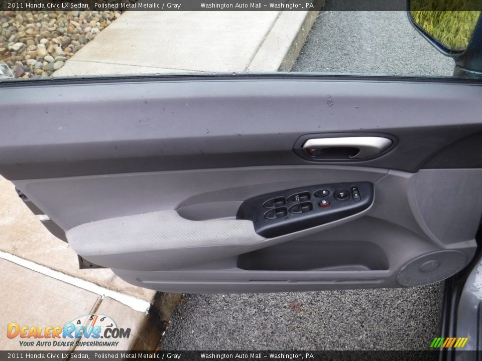 2011 Honda Civic LX Sedan Polished Metal Metallic / Gray Photo #10