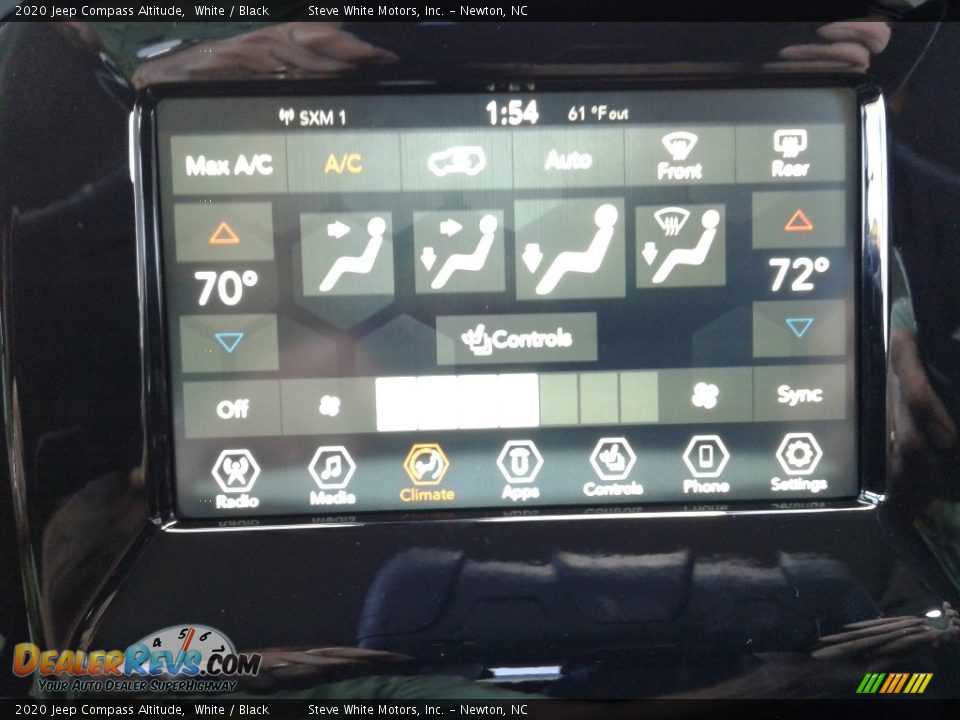2020 Jeep Compass Altitude White / Black Photo #22