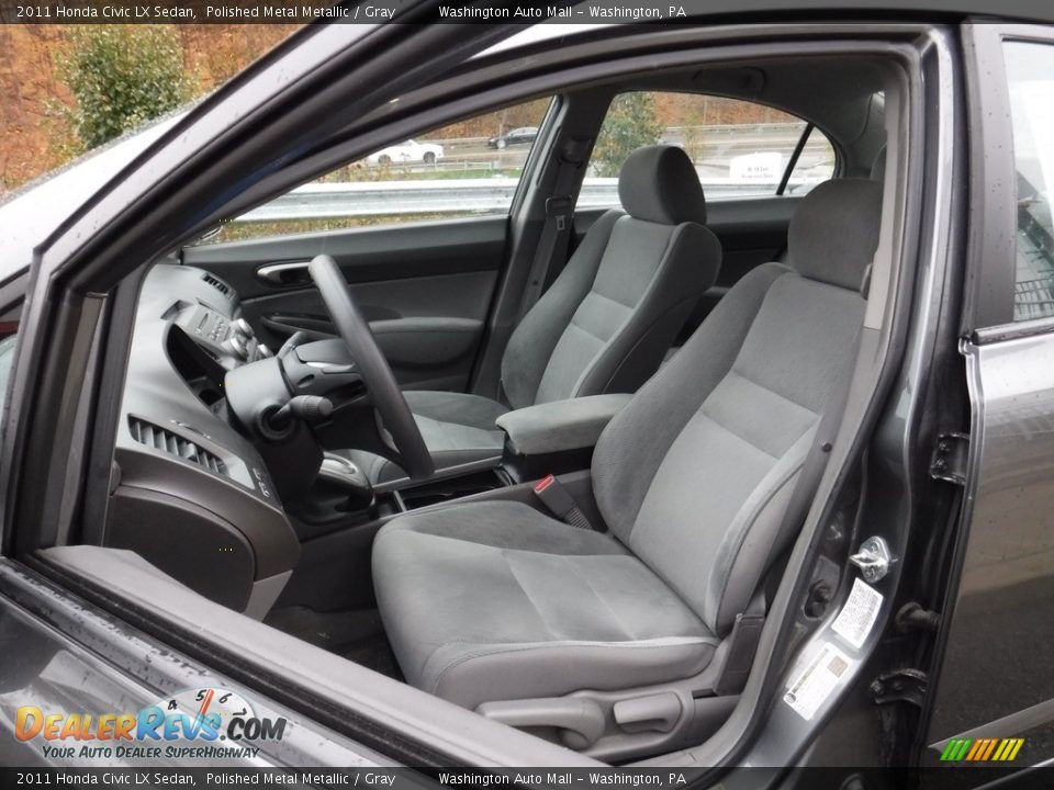 2011 Honda Civic LX Sedan Polished Metal Metallic / Gray Photo #12