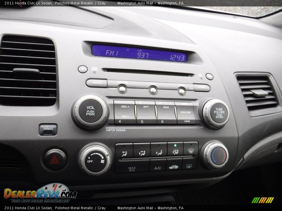 2011 Honda Civic LX Sedan Polished Metal Metallic / Gray Photo #14
