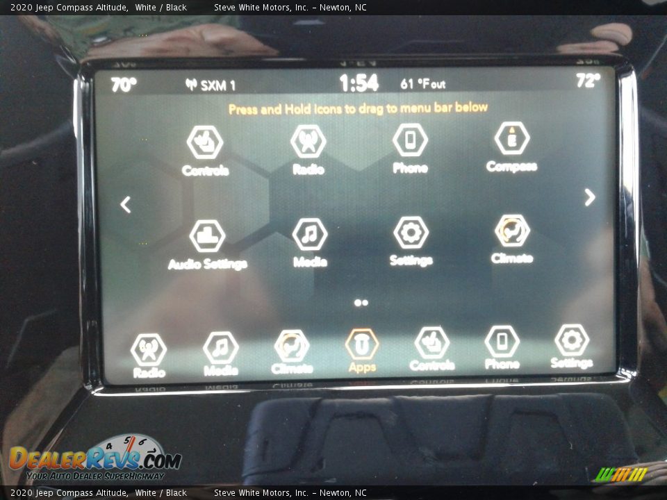 2020 Jeep Compass Altitude White / Black Photo #24