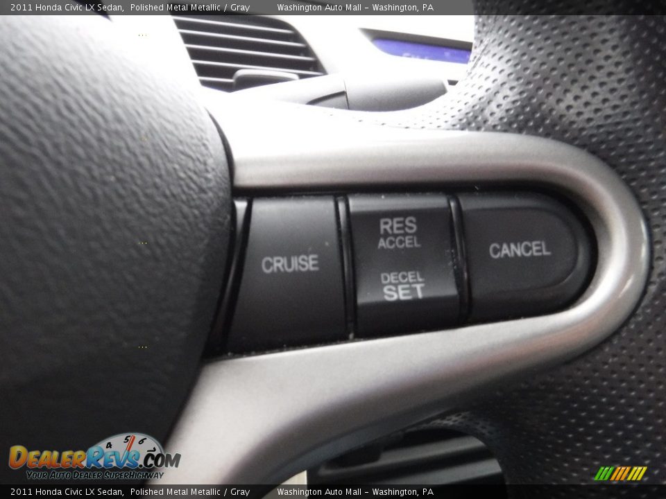 2011 Honda Civic LX Sedan Polished Metal Metallic / Gray Photo #16