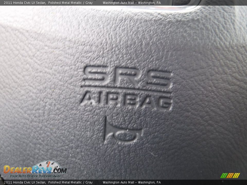 2011 Honda Civic LX Sedan Polished Metal Metallic / Gray Photo #18