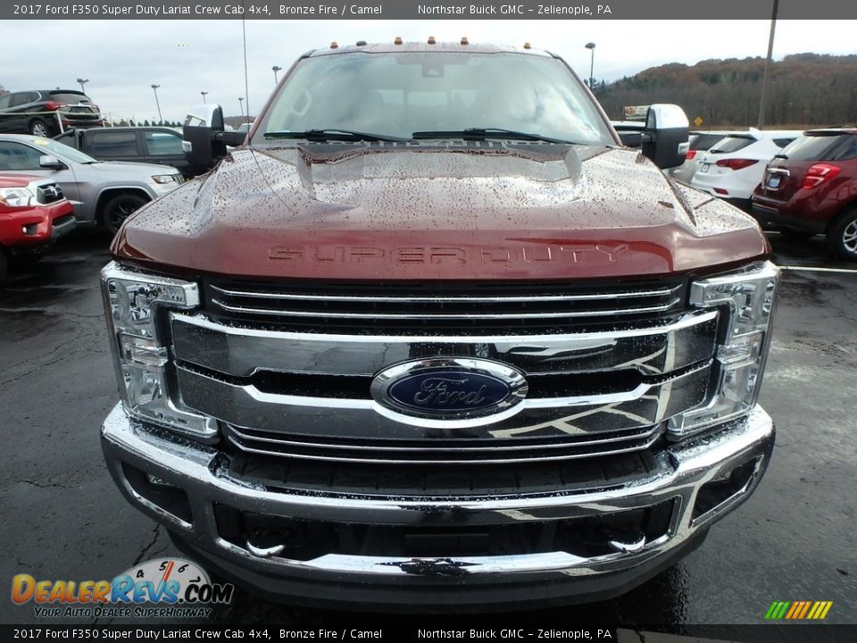 2017 Ford F350 Super Duty Lariat Crew Cab 4x4 Bronze Fire / Camel Photo #3