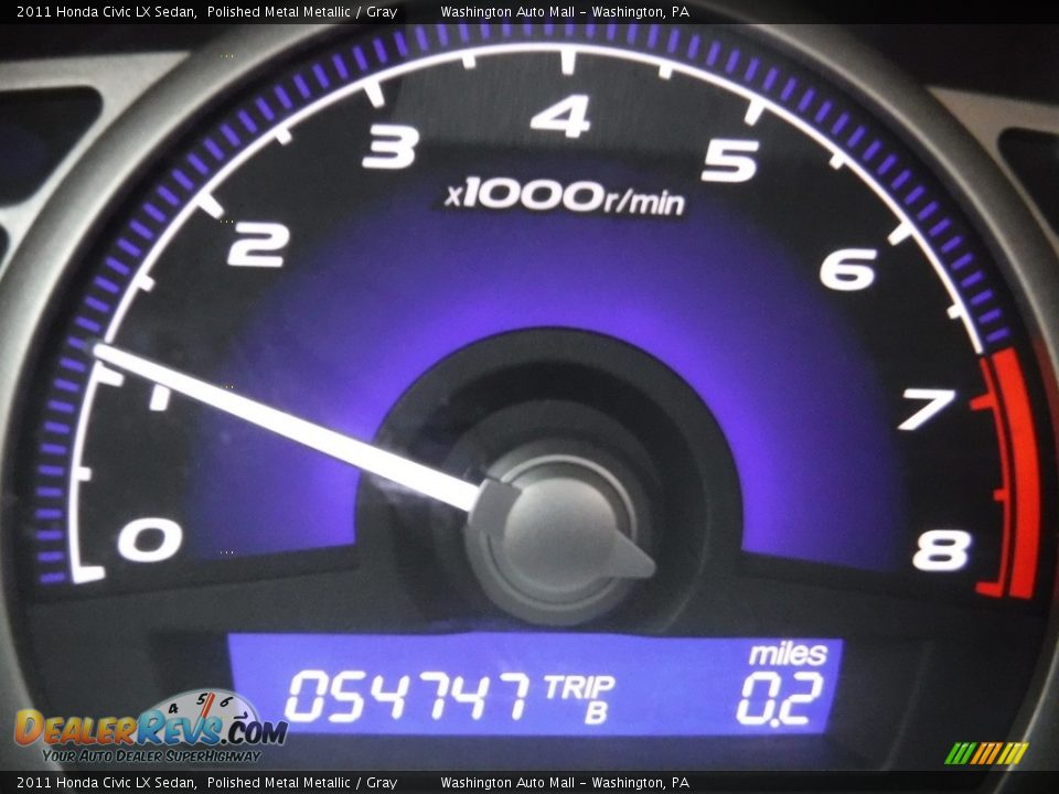 2011 Honda Civic LX Sedan Polished Metal Metallic / Gray Photo #23