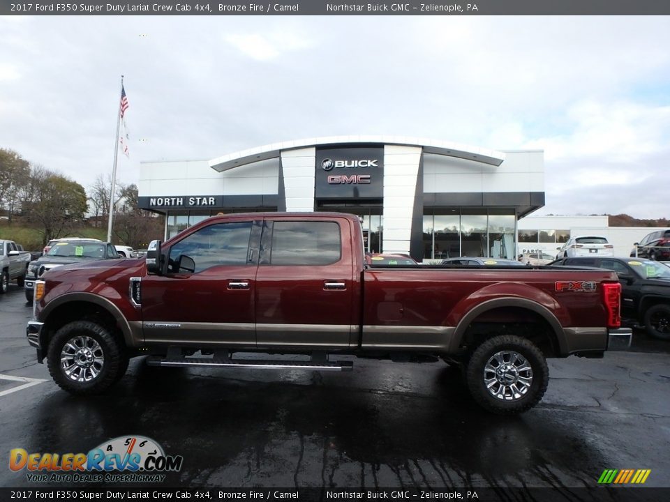 2017 Ford F350 Super Duty Lariat Crew Cab 4x4 Bronze Fire / Camel Photo #11
